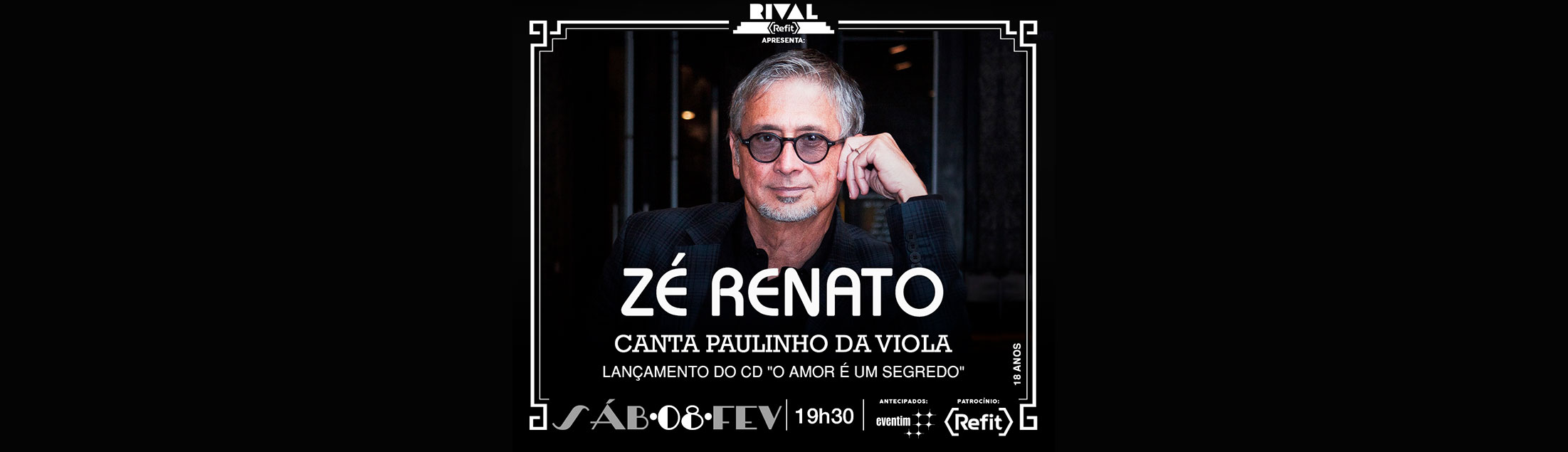 Zé Renato canta Paulinho da Viola no Teatro Rival