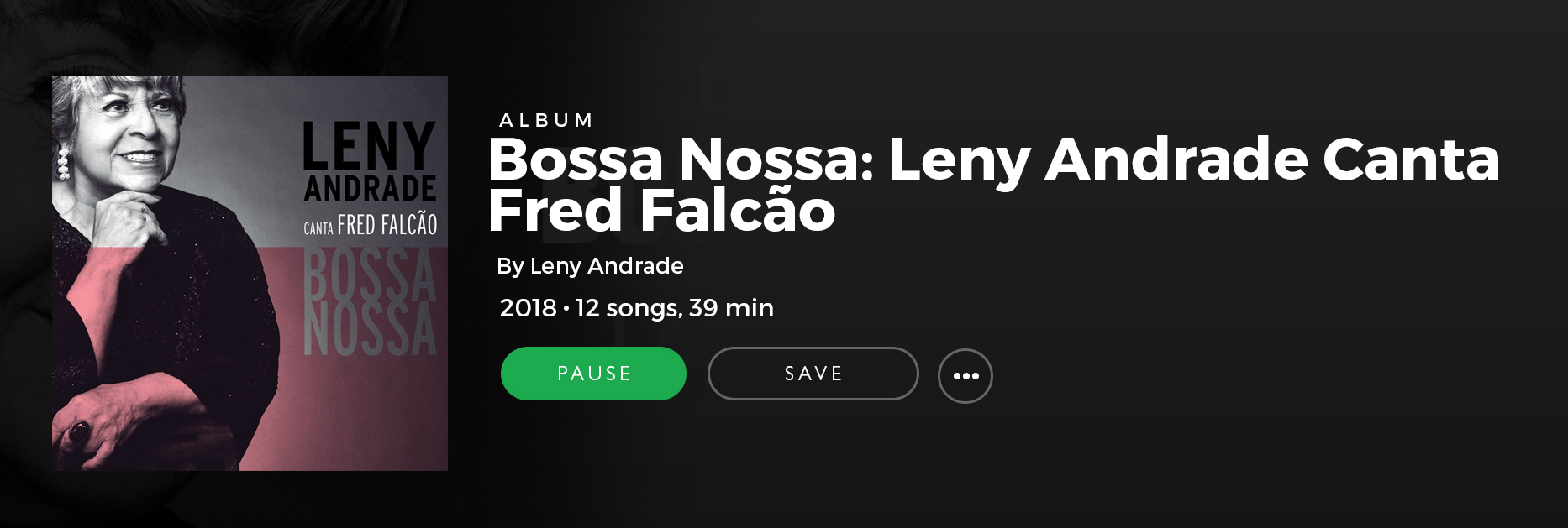 A “Bossa nossa” longeva de Fred Falcão por Leny Andrade